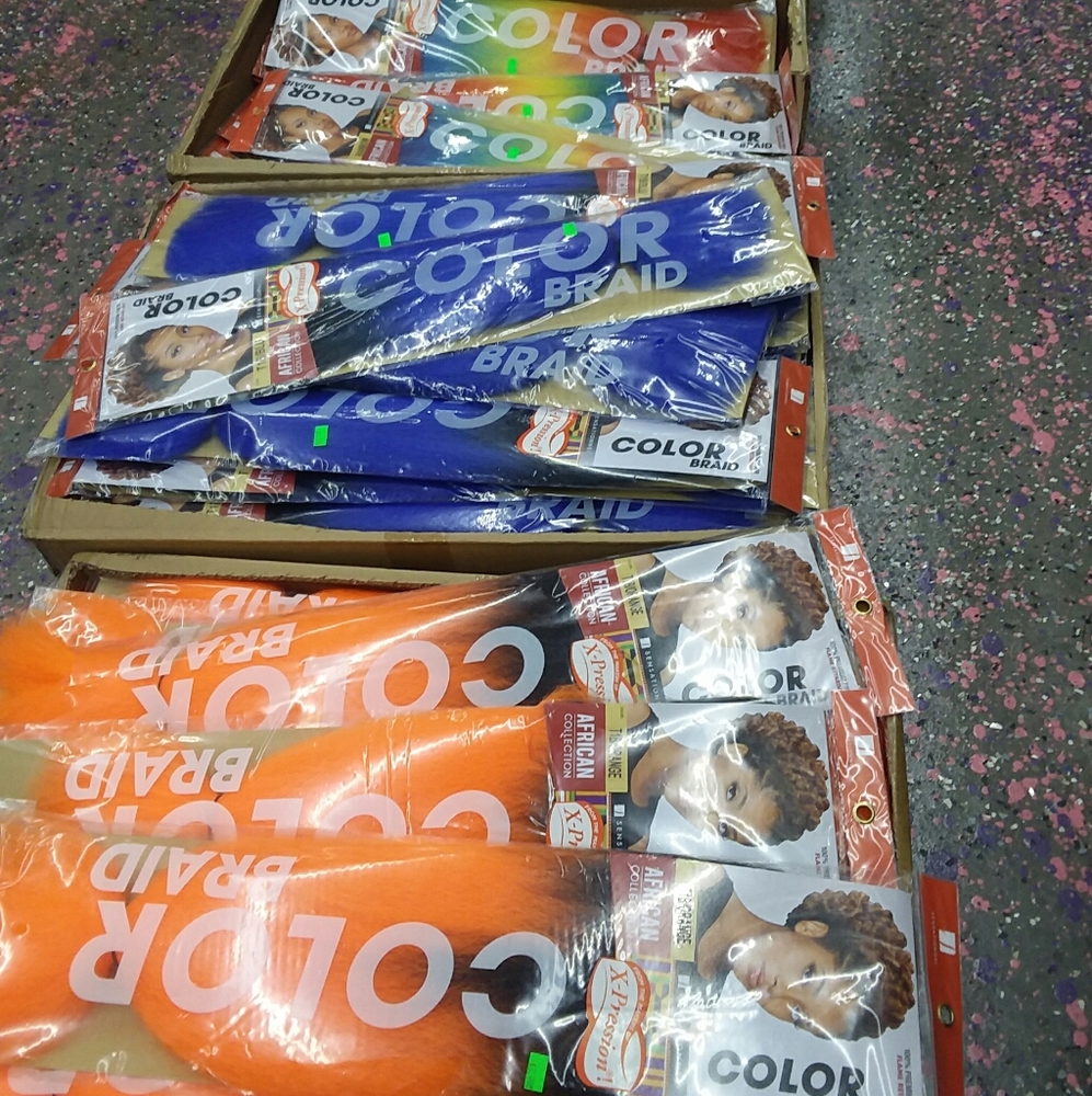 Color braiding hair African collection